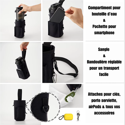 Porte-bouteille magnétique de sport multifonction